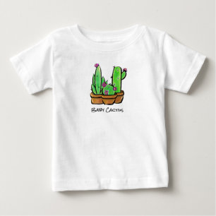 Niedliches Baby Cactus cacti succulents pink blühe T-shirt