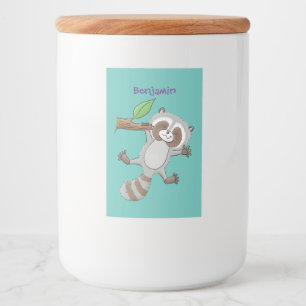 Niedliches Baby-Cartoon-Illustration Lebensmitteletikett