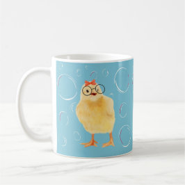 Niedliches Baby-Chick mit Brille Kaffeetasse