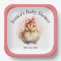 Niedliches Baby Chick Paper Plate