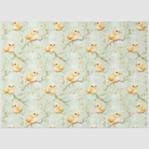 Niedliches Baby Chicks Minze Grün Frühling Blumenm