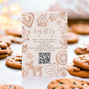 Niedliches Baby-Cookie-Babydusche-Register Begleitkarte