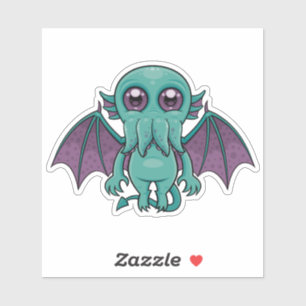 Niedliches Baby-Cthulhu-Monster Aufkleber