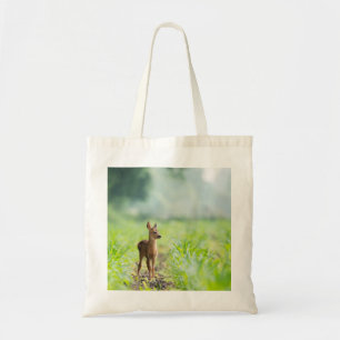 Niedliches Baby Deer Fawn in Gras Naturfotografie Tragetasche