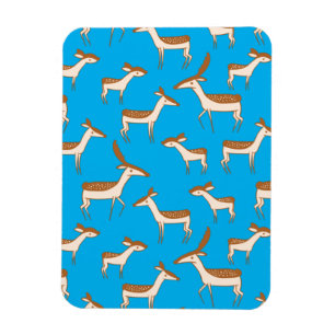 Niedliches Baby Deer und Familie auf Sky Blue Magnet