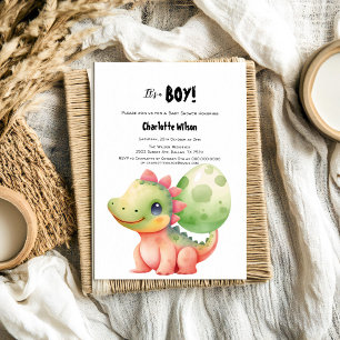Niedliches Baby Dinosaur Babydusche Einladung