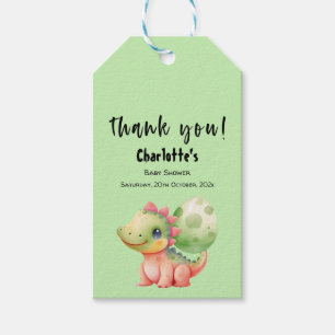Niedliches Baby Dinosaur Babydusche Geschenkanhänger