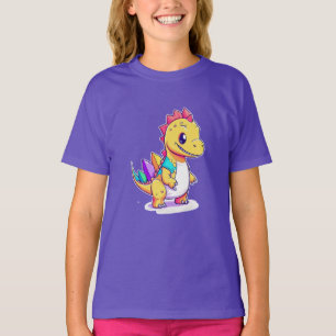 Niedliches Baby-Dinosaurier-Design für Kinder T -  T-Shirt
