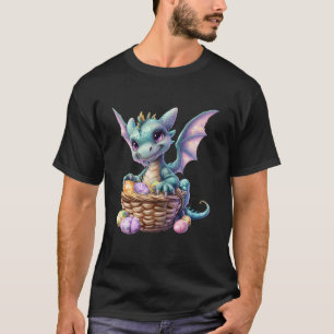 Niedliches Baby Dragon Ostereier Jagd Eier Körbe L T-Shirt