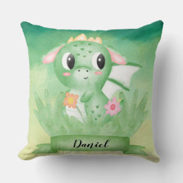 Niedliches Baby Dragon Wasserfarbenkissen Kissen