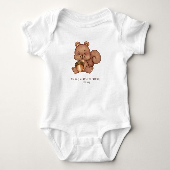 Niedliches Baby Eichhörnchen Baby Kleidung Baby Strampler (Vorderseite)