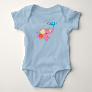 Niedliches Baby Elephant Design Element Baby Bodys Strampler
