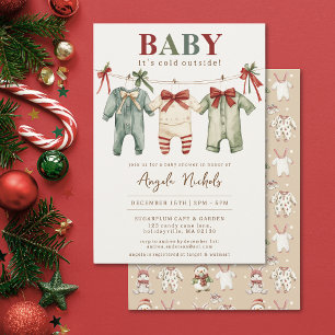 Niedliches Baby Es ist kalte Outside Winter Baby D Einladung