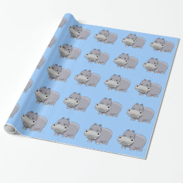 Niedliches Baby-Flusspferd Geschenkpapier