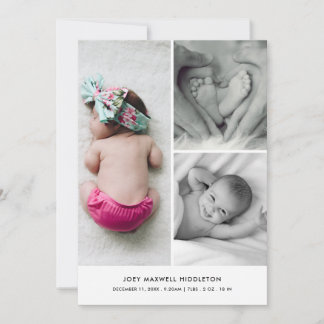 Niedliches Baby Foto Geburtshaus Ankündigung Elega