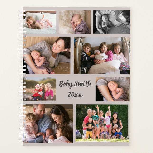 Niedliches Baby Foto Planer Hardcover (Vorderseite)