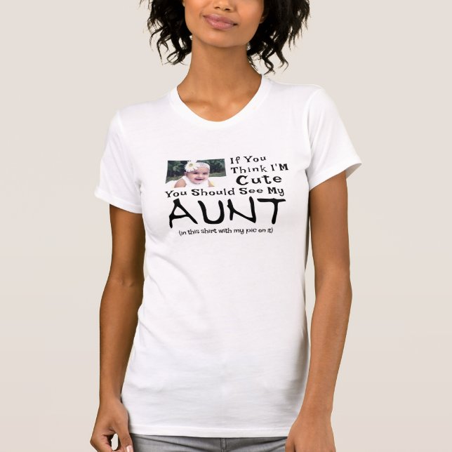 Niedliches Baby Foto T-Shirt, Cooles Baby und Tant T-Shirt (Vorderseite)