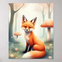 Niedliches Baby Fox Kinderzimmer Babybett