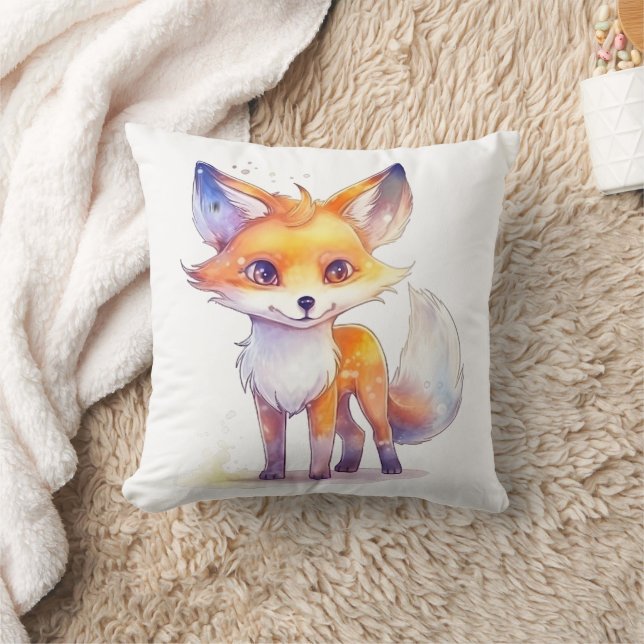 Niedliches Baby Fox Square Kissen (Decke)