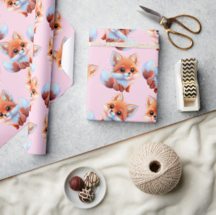 Niedliches Baby-Fuchs-Muster Geschenkpapier