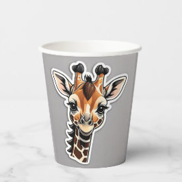 Niedliches Baby Giraffe-Gesicht Pappbecher