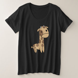 Niedliches Baby-Giraffe Große Größe T-Shirt