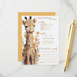 Niedliches Baby-Giraffe Kinderdusche Hinweiskarte