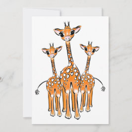 Niedliches Baby Giraffe, Safaritiere Einladung