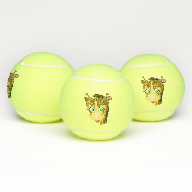 Niedliches Baby-Giraffe Tennisbälle (Multi)