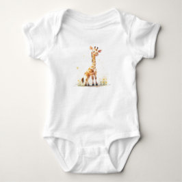 Niedliches Baby Giraffe, Zootiere, Safari-Tiere Baby Strampler