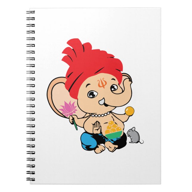 Niedliches Baby-hindischer Gott Bal Ganesh Notizblock (Vorderseite)