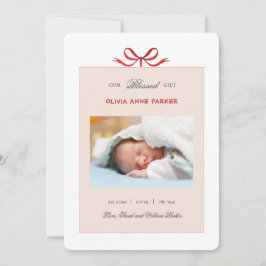 Niedliches Baby Holiday Birth Ankündigung