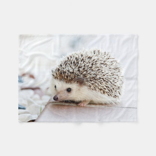 Niedliches Baby-Igels-Tier Fleecedecke (Vorderseite (Horizontal))