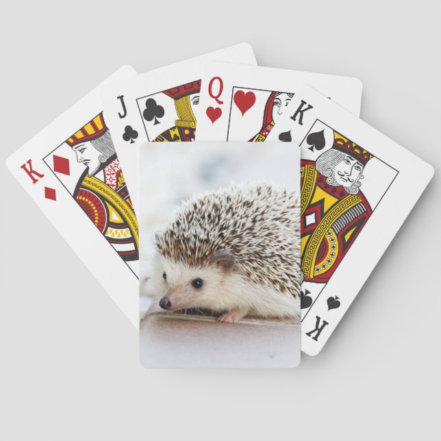 Niedliches Baby-Igels-Tier Spielkarten (Rückseite)