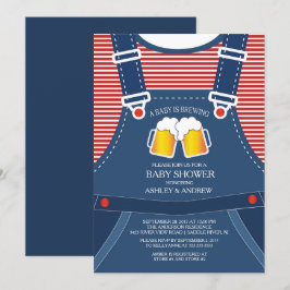 Niedliches BABY IST BREWING Baby Dusche Einladung