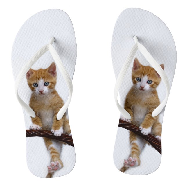 Niedliches Baby-Katzen-Kätzchen-lustiges Flip Flops (Fußbett)