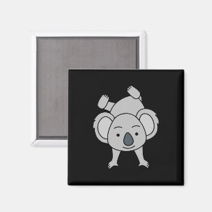 Niedliches Baby Koala mit einem Lächeln auf einem  Magnet