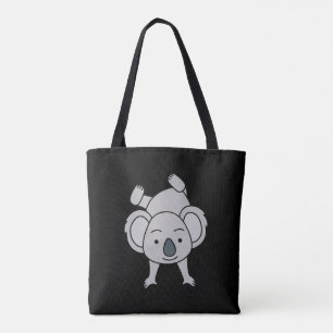 Niedliches Baby Koala mit einem Lächeln auf einem Tasche