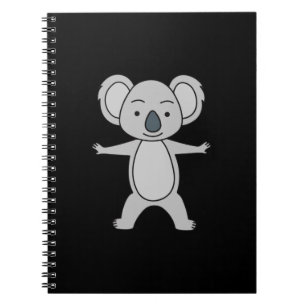 Niedliches Baby Koala mit Lächeln Stehend Notizblock