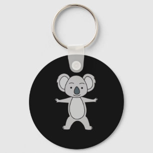 Niedliches Baby Koala mit Lächeln Stehend Schlüsselanhänger