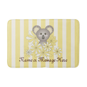 Niedliches Baby Koala Tiergelbes Kinderzimmer Kin Badematte