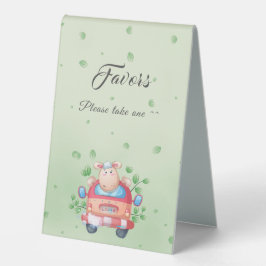 Niedliches Baby Lamb Baby Dusche bevorzugt Tafelze Tischaufsteller