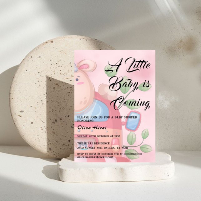 Niedliches Baby Lamb Baby Dusche Einladung (Von Creator hochgeladen)