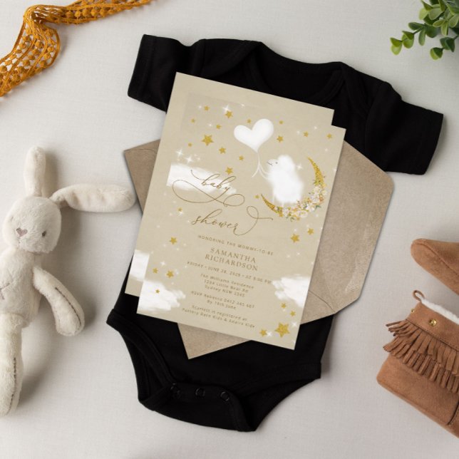 Niedliches Baby Lamb Ballon Kinderdusche Einladung (Von Creator hochgeladen)