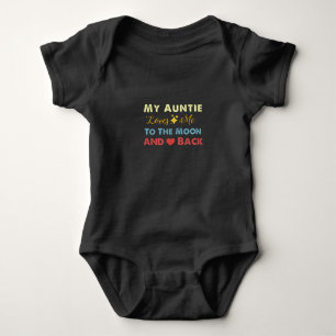 Niedliches Baby Meine Tante  mich zum Mond und zur Strampler