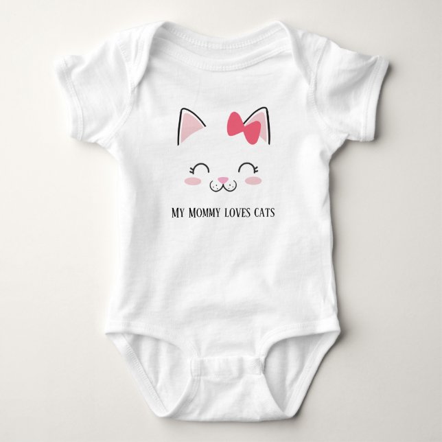 niedliches Baby Mommy Katzenliebhaber Baby Strampler (Vorderseite)