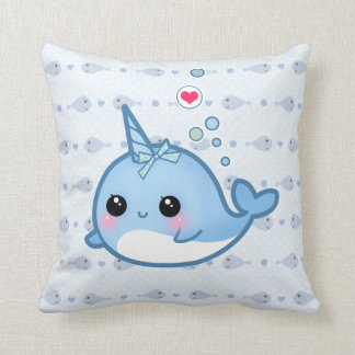 Niedliches Baby narwhal Kissen