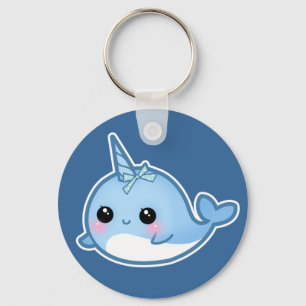 Niedliches Baby narwhal Schlüsselanhänger