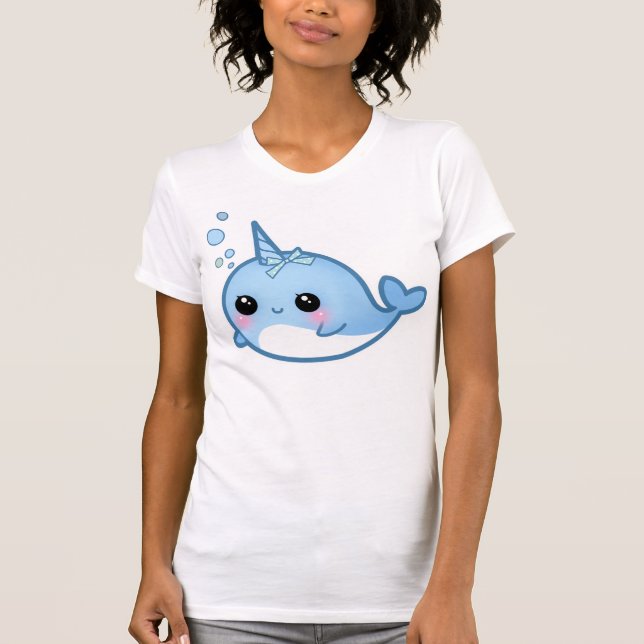 Niedliches Baby narwhal T-Shirt (Vorderseite)