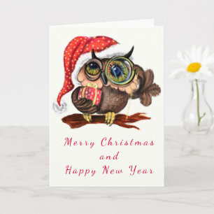 Niedliches Baby Owl mit Geschenkkarte Karte